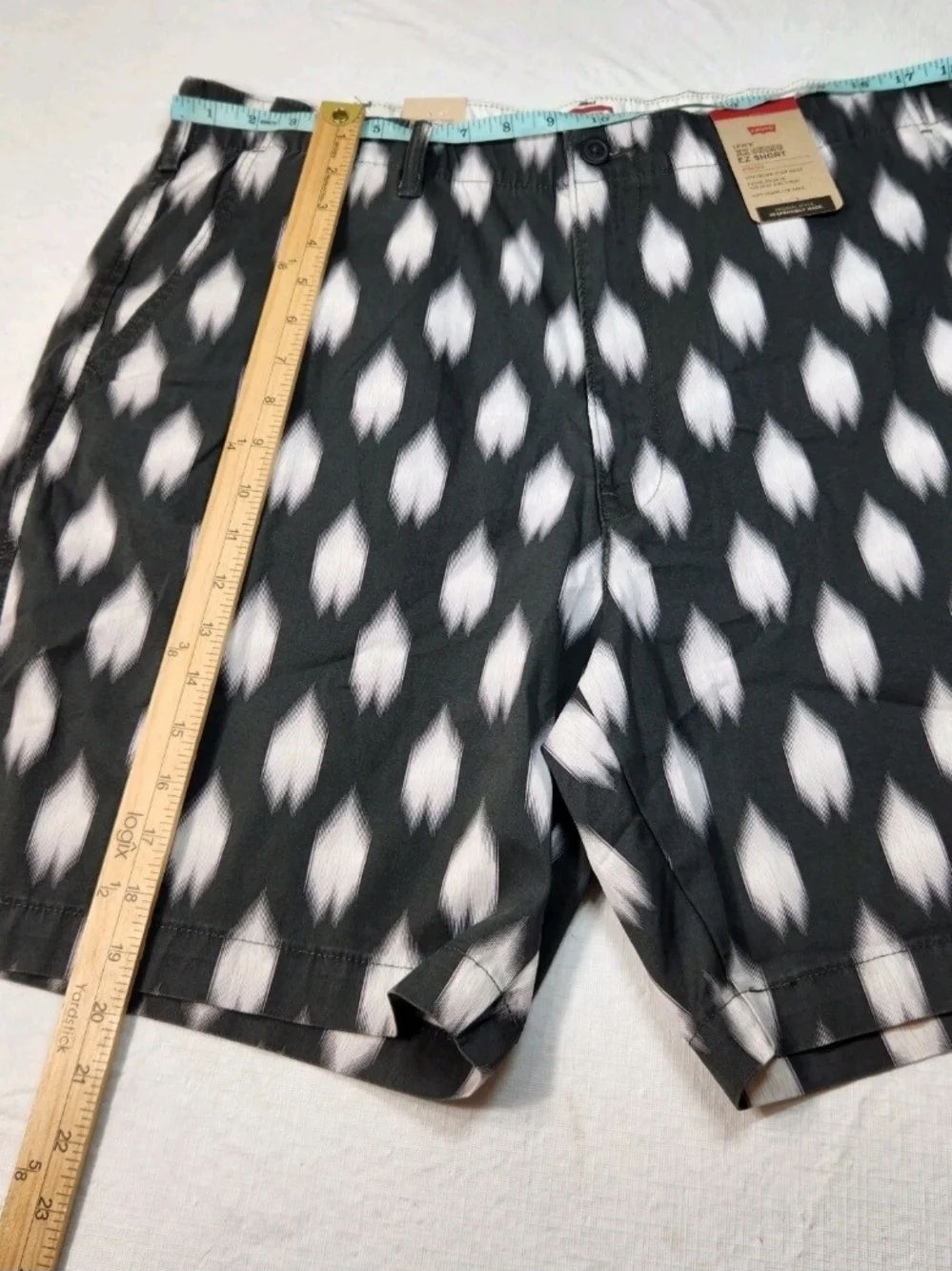 Levi's Men's  Short Size XL XX Chino EZ Stretch Geometric Gray Shorts NWT 04 - Picture 4 of 9